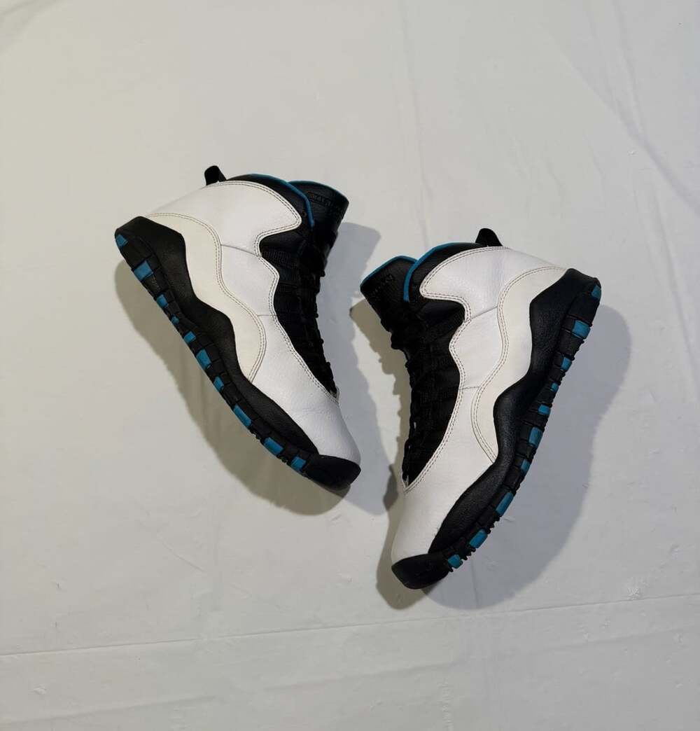 Air Jordan 10 Retro 'Powder Blue' Basketball Sneakers 6y / 7.5 women